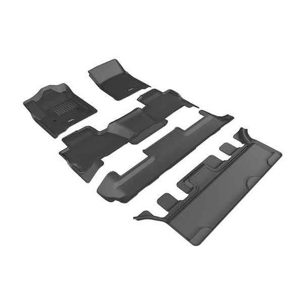 3D Maxpider 3D Maxpider L1CH06801509 Carbon Fiber Embossed Pattern Kagu Black 1st Row 2nd Row 3rd Row Bucket Seating for 2015-2017 Chevrolet Tahoe L1CH06801509 - main